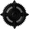 Ekena Millwork Haylynn Ceiling Medallion (Fits Canopies up to 1 1/4"), 29 1/8"OD x 1 1/4"ID x 4"P, Black Pearl CM29HYBPS - alternate 1
